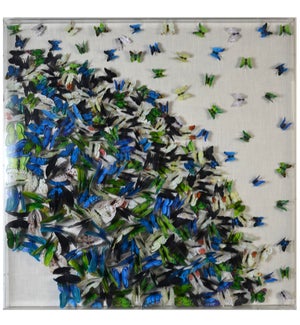 PAPILLION III FRAMED ART | Paper Butterfly Art | 3 inch Acrylic Shadowbox
