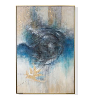 THUNDERHEAD I FRAMED ART | Hand Painted Abstract | 1.5 inch Frame
