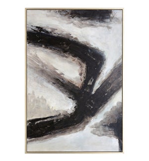 HOLLOW II FRAMED ART | Hand Painted Abstract | 1.5 inch Frame