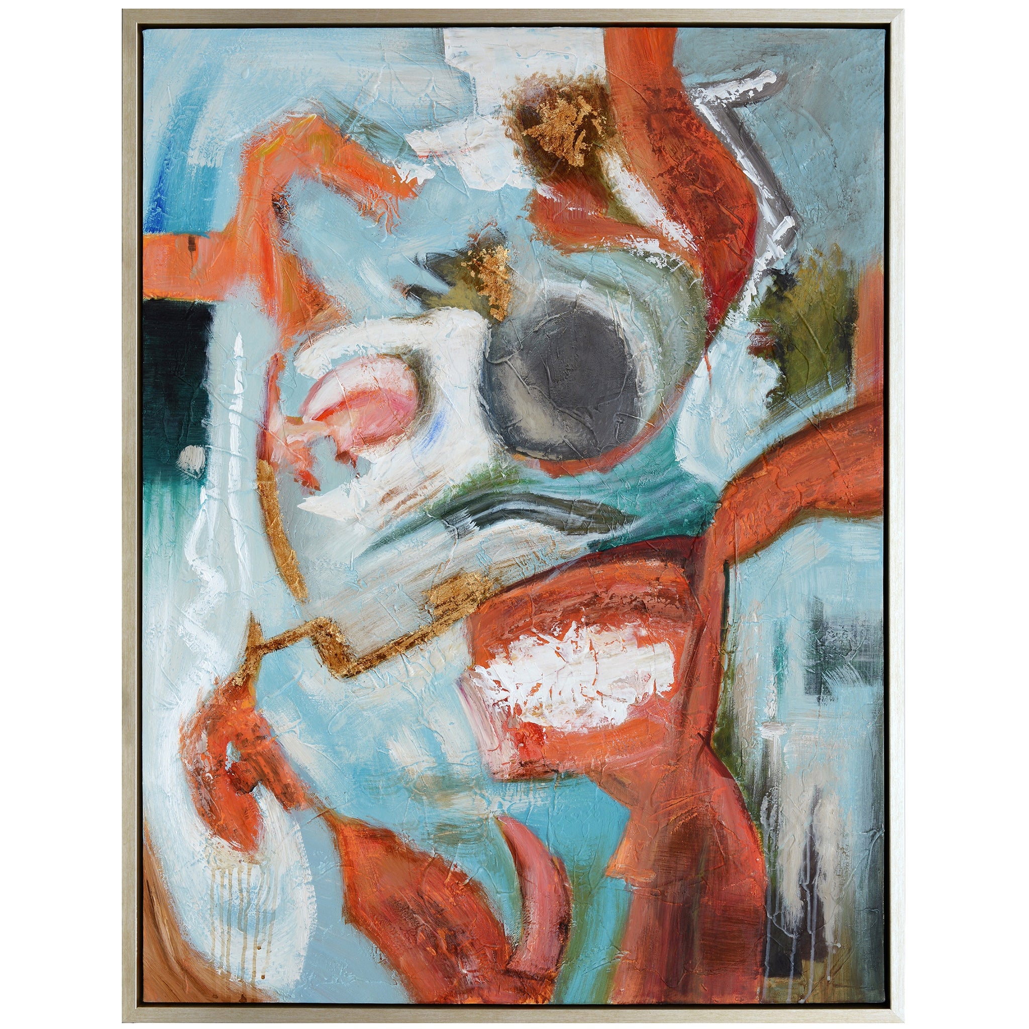 KORA FRAMED CANVAS ART- SMALL | Hand Painted Abstract | 1.5 Inch