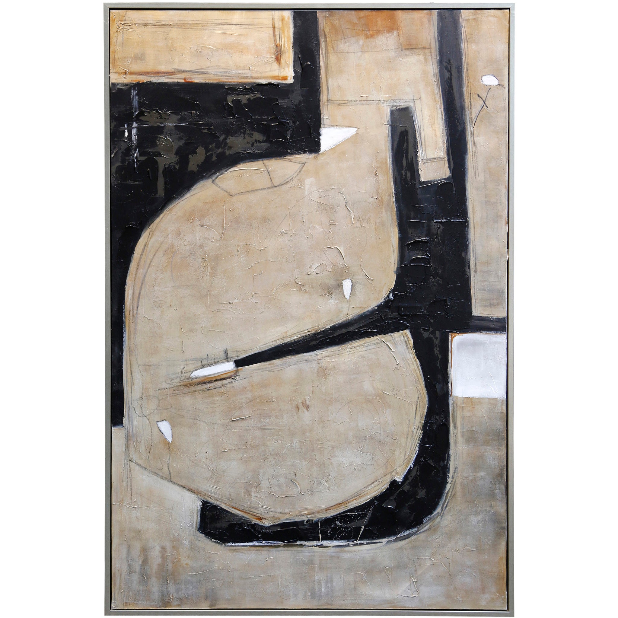 FADE FRAMED CANVAS ART | Hand Painted Abstract | 1.5 inch Frame