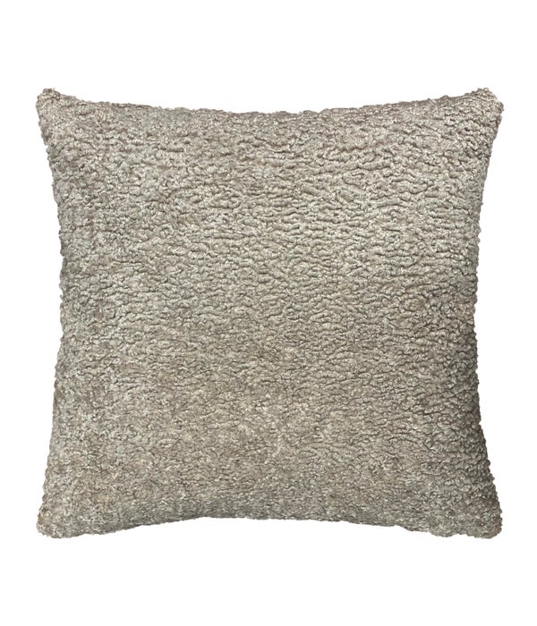 Faux Sheep Pillow 22x22 Taupe