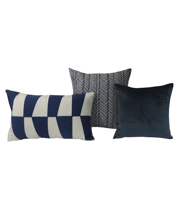 Daizo 3 pc Pillow Set  - Blue*EXPERIMENTAL
