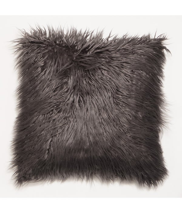 Mongolian Faux Fur Throw Charcoal