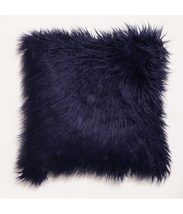 Mongolian Faux Fur Throw Sapphire