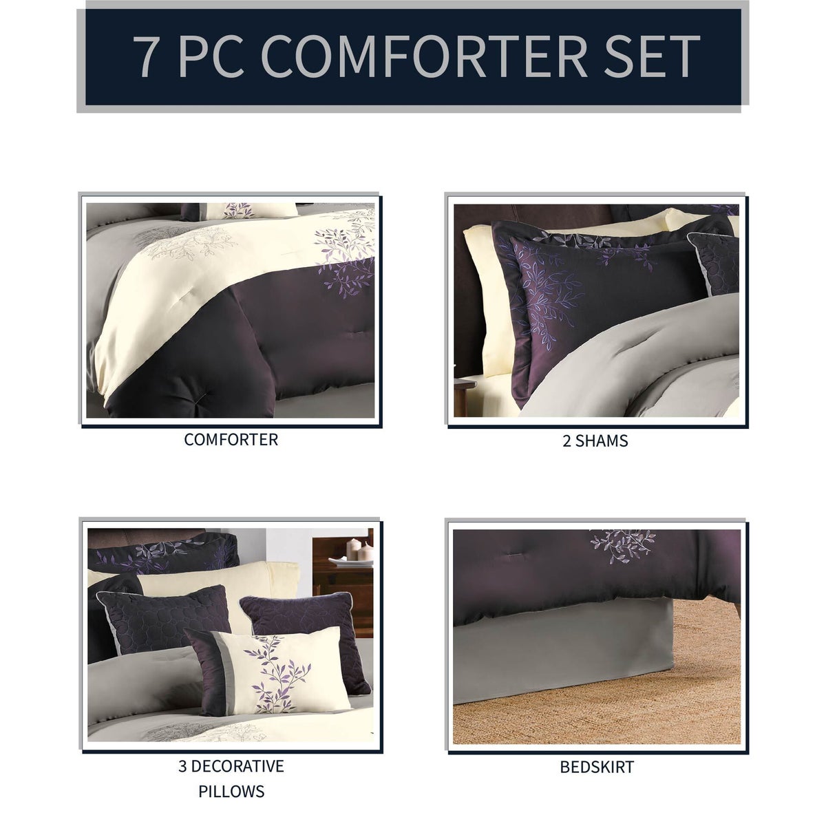 Glenberry 7pc Queen Comforter Set