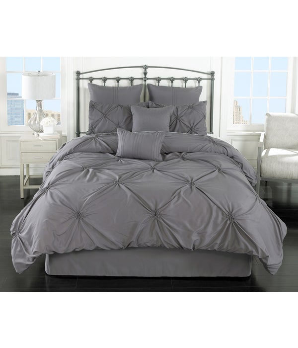 Lila Gray 8pc King Comforter Set