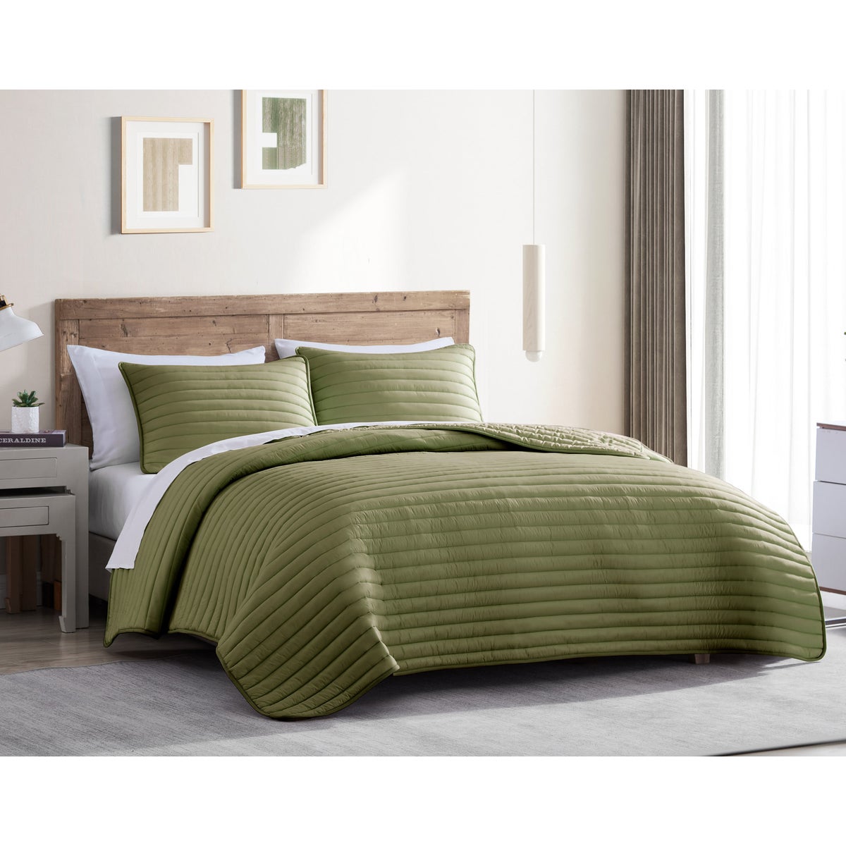 Puffer 2pc Comforter Twin Green