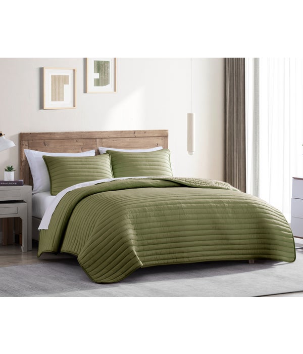Puffer 2pc Comforter Twin Green