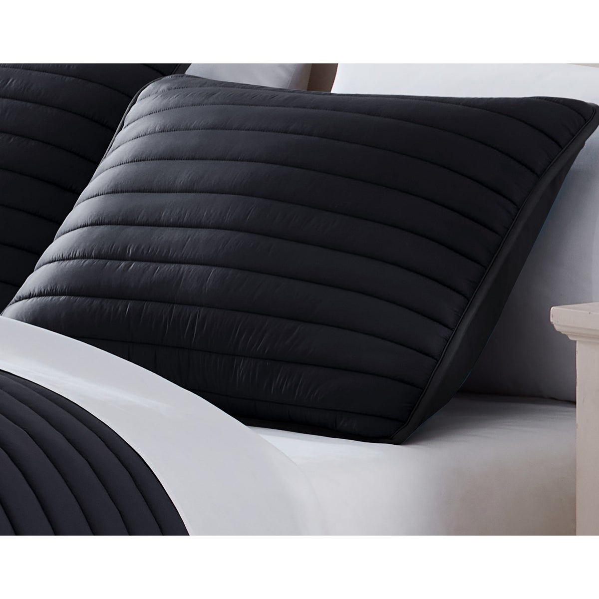 Puffer 2pc Comforter Twin Black