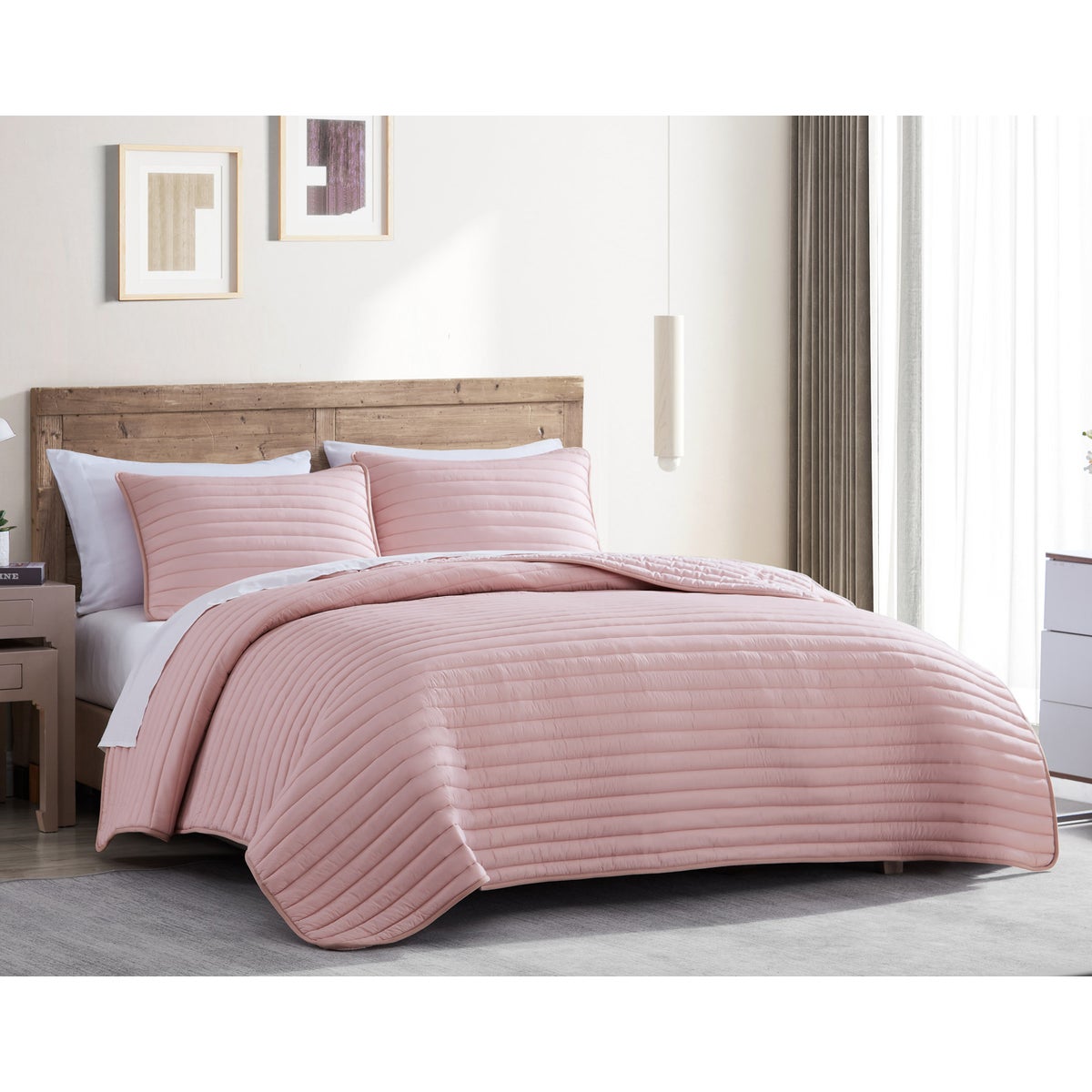 Puffer 2pc Comforter Twin Blush