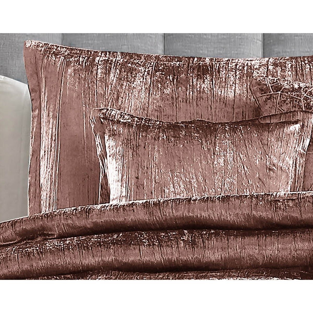 Taos 7 pc Velvet Comforter King Blush
