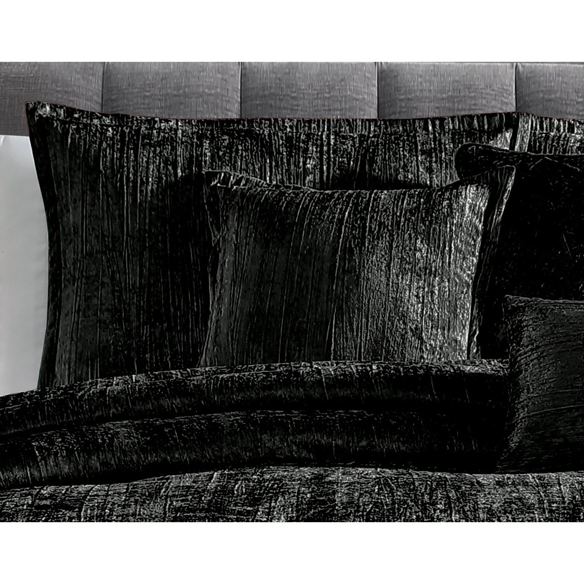 Taos 7 pc Comforter Queen Black