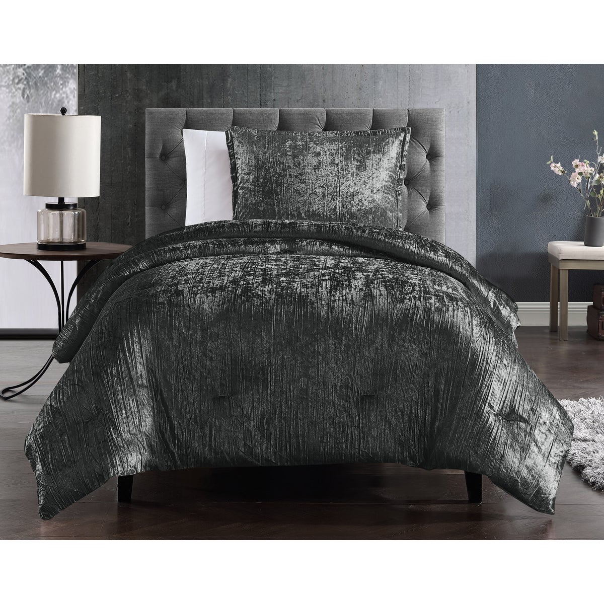 Taos 2 pc Comforter Twin Charcoal
