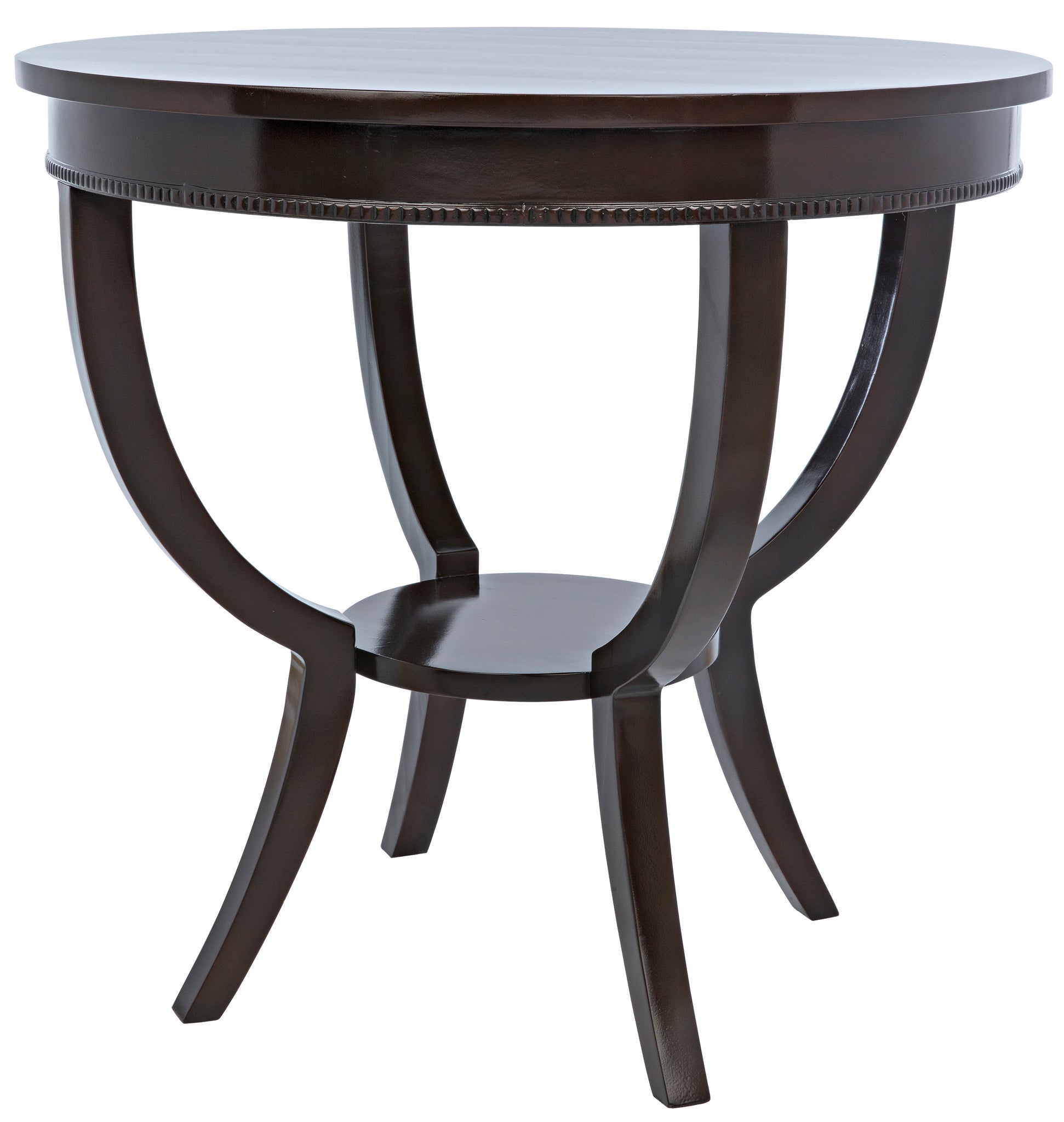 distressed round end table