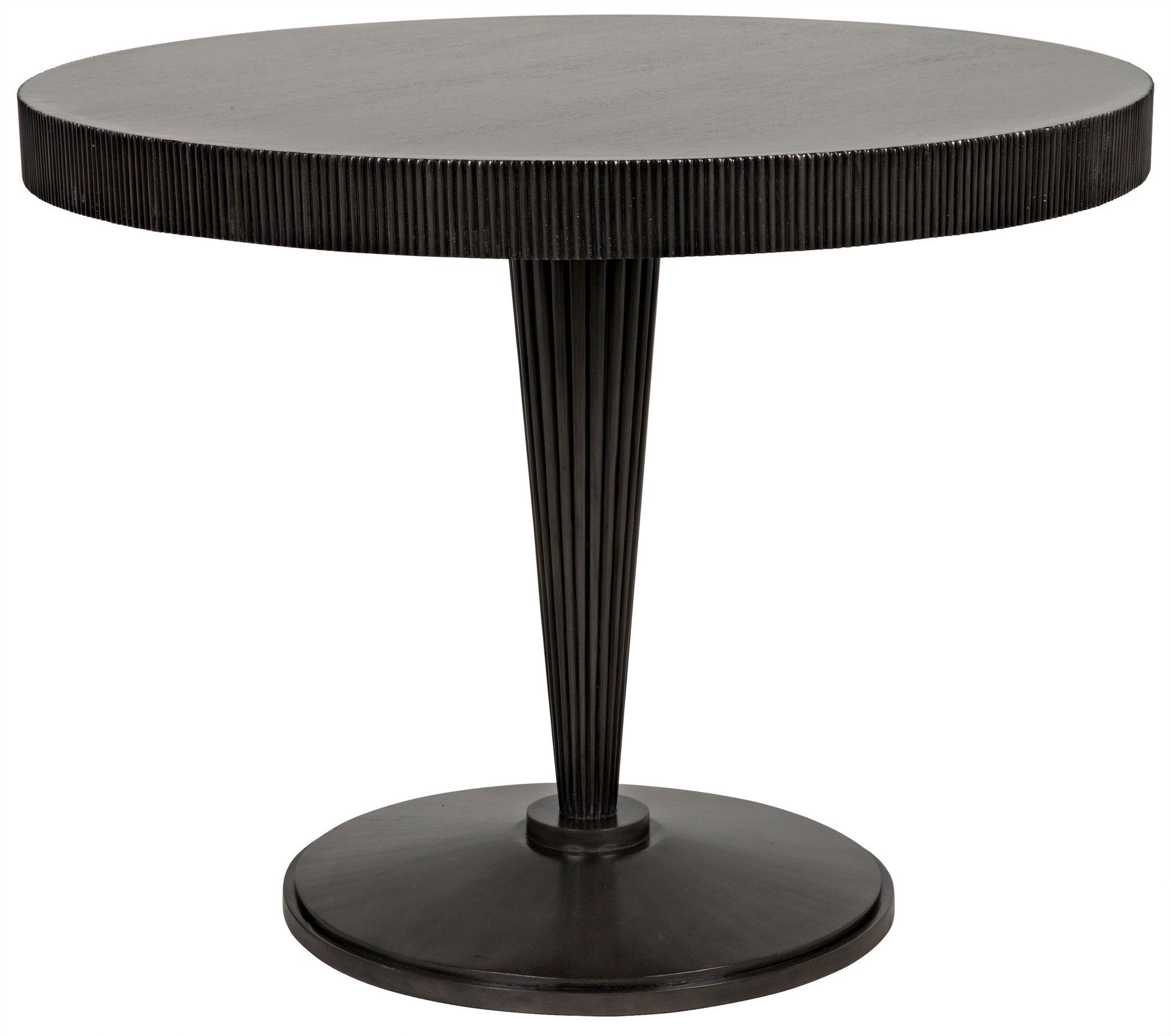 noir round dining table