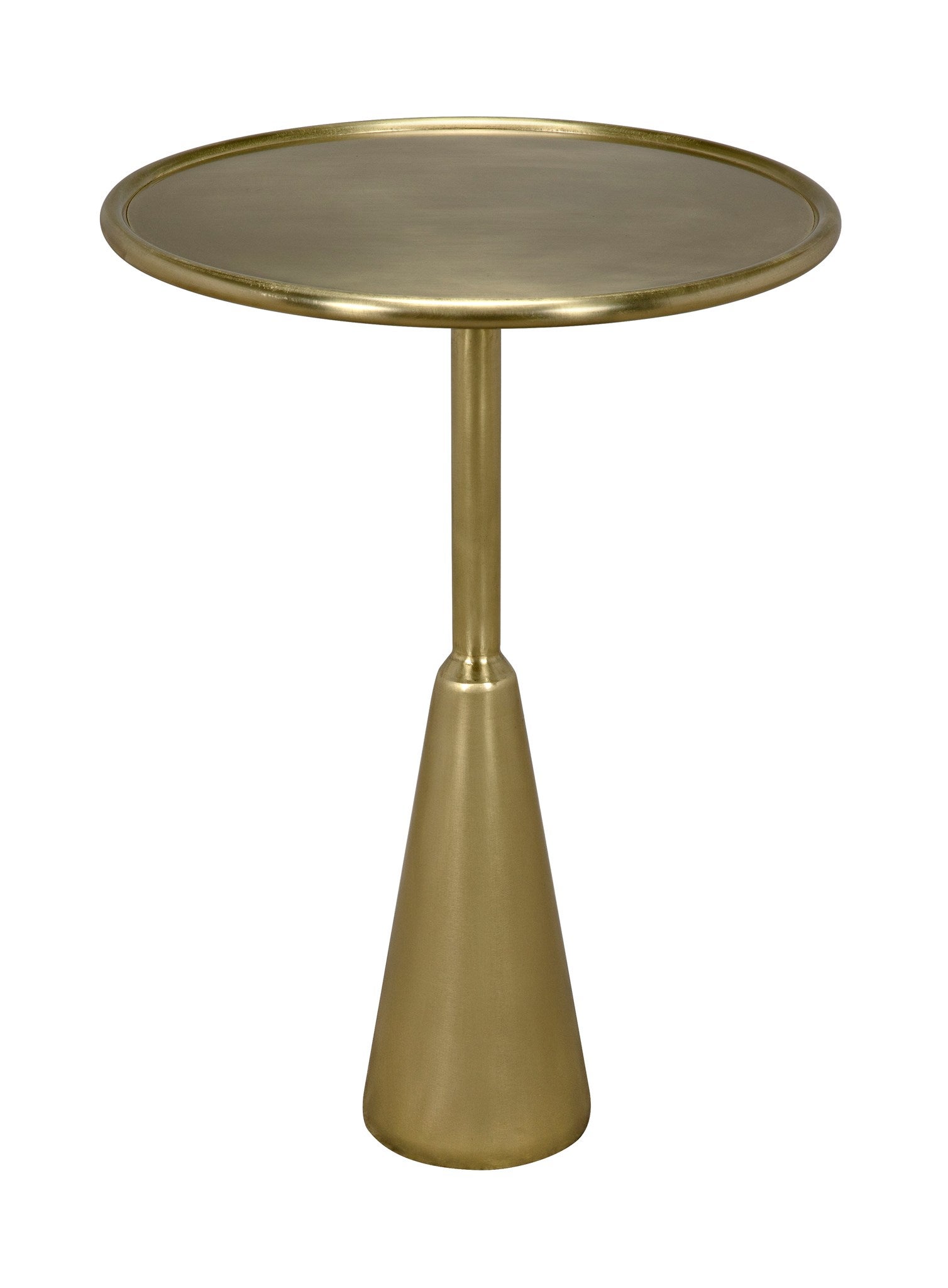 Hiro Side Table, Metal with Brass Finish - accent tables (noir