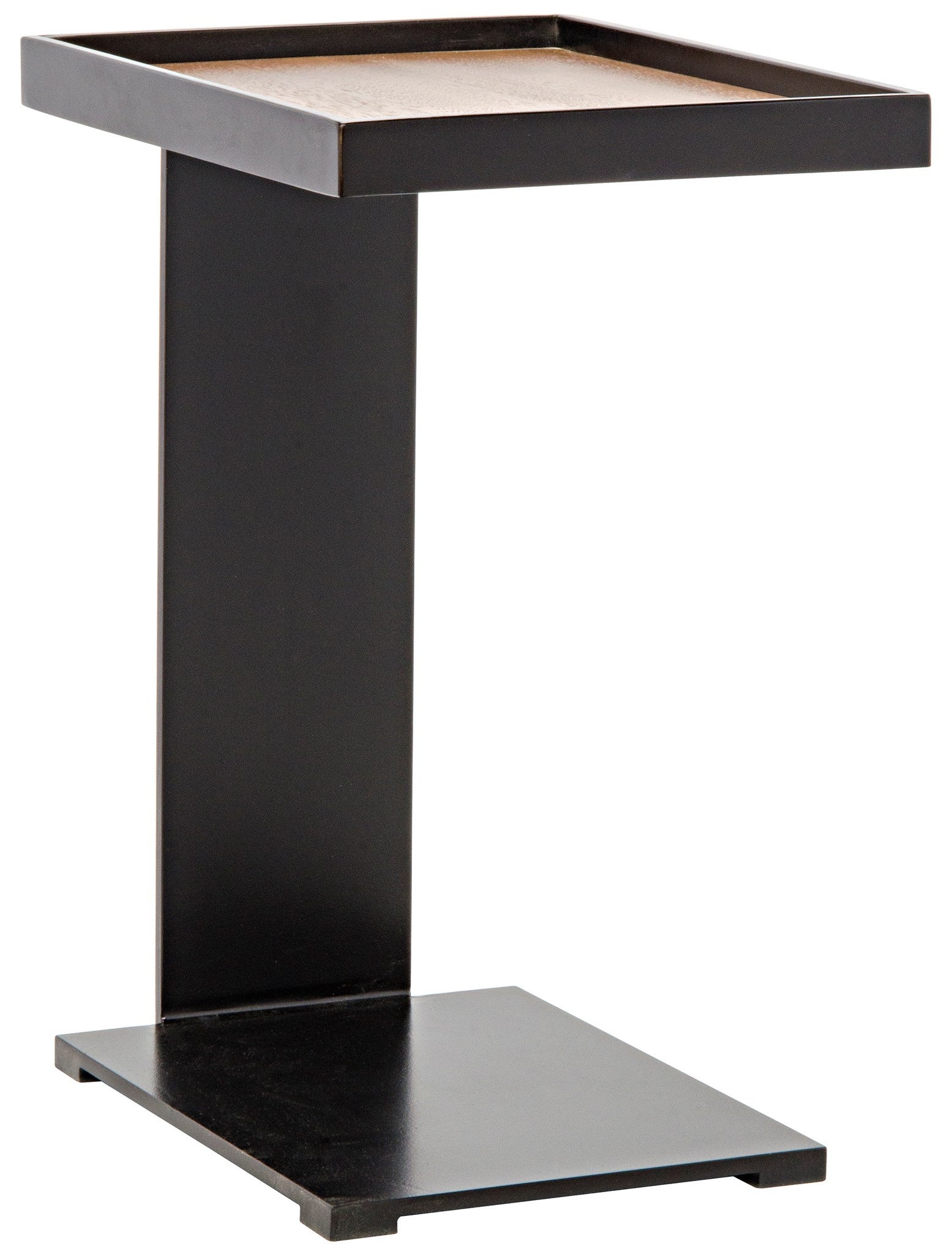 Ledge Side Table with Black Steel - accent tables | Noir Trading, Inc.