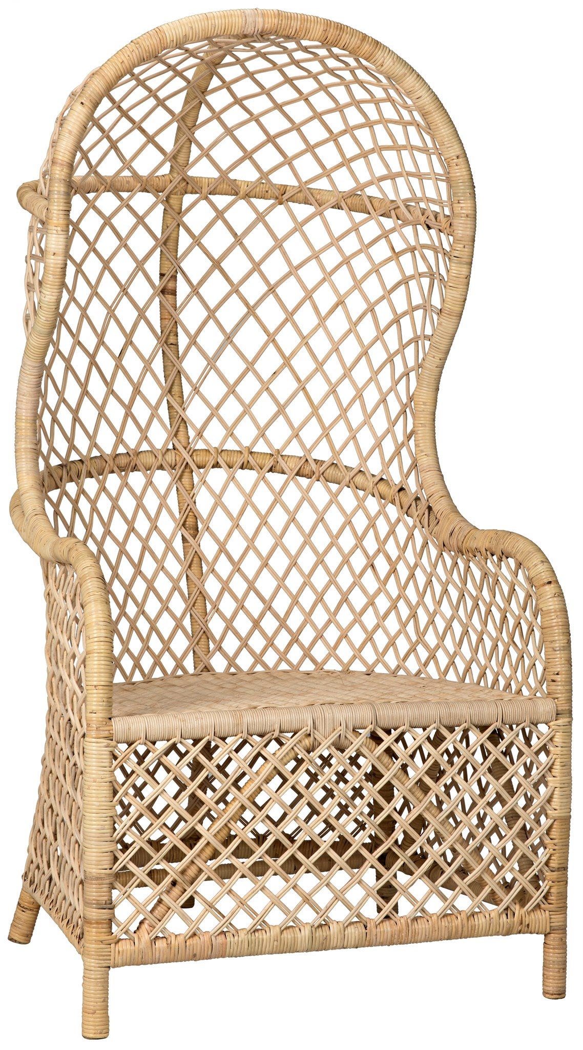 flat rattan occasional chair