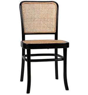 Didas Chair with Caning Charcoal Black