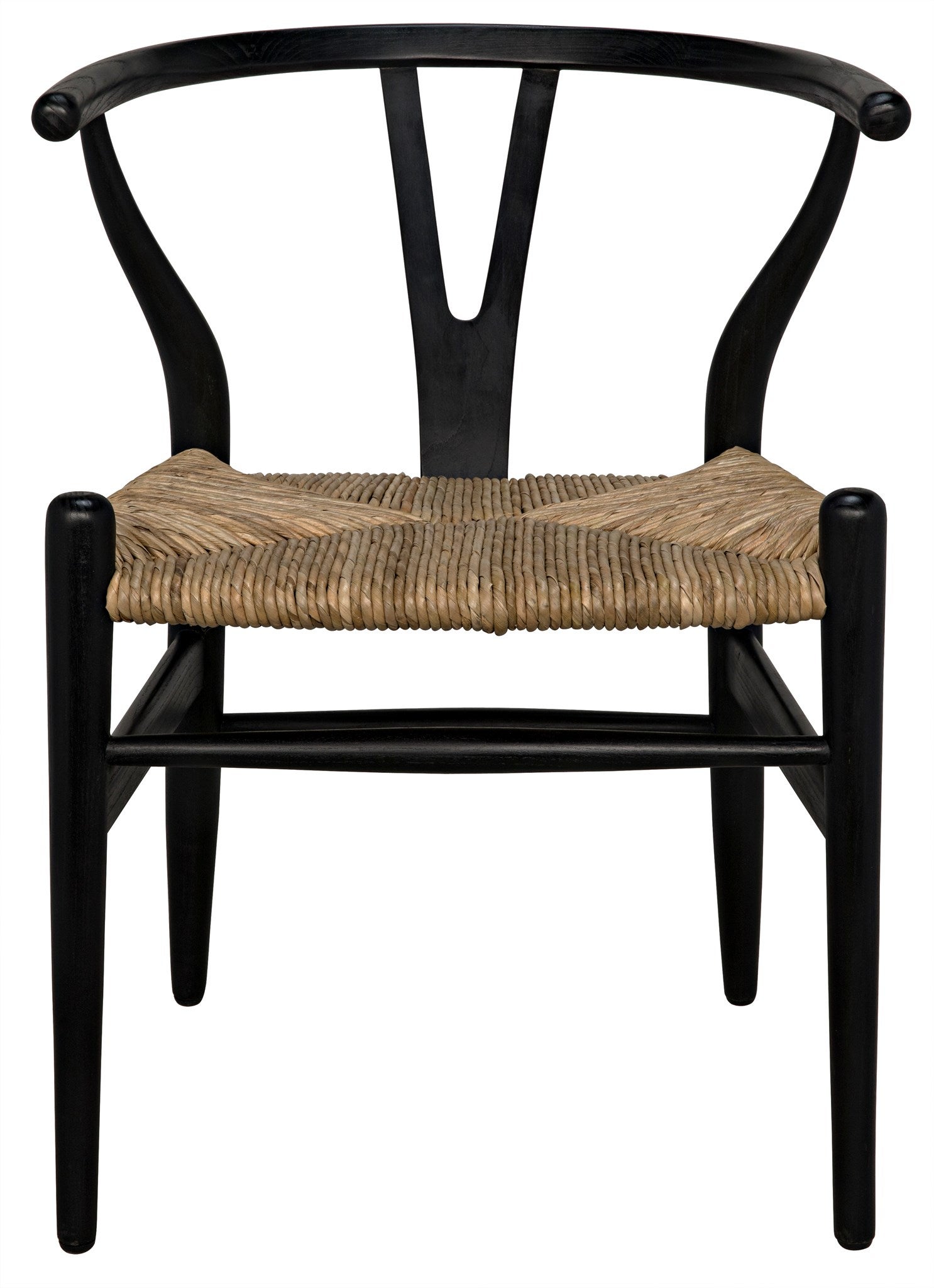 black rush seat dining chairs