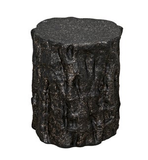 Damono Stool/Side Table, Black Fiber Cement