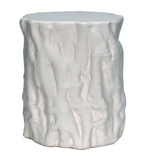 Damono Stool/Side Table, White Fiber Cement