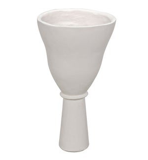 Vase, White Fiber Cement
