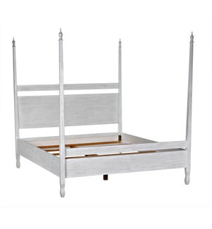Venice Bed,Cal-King,White Wash