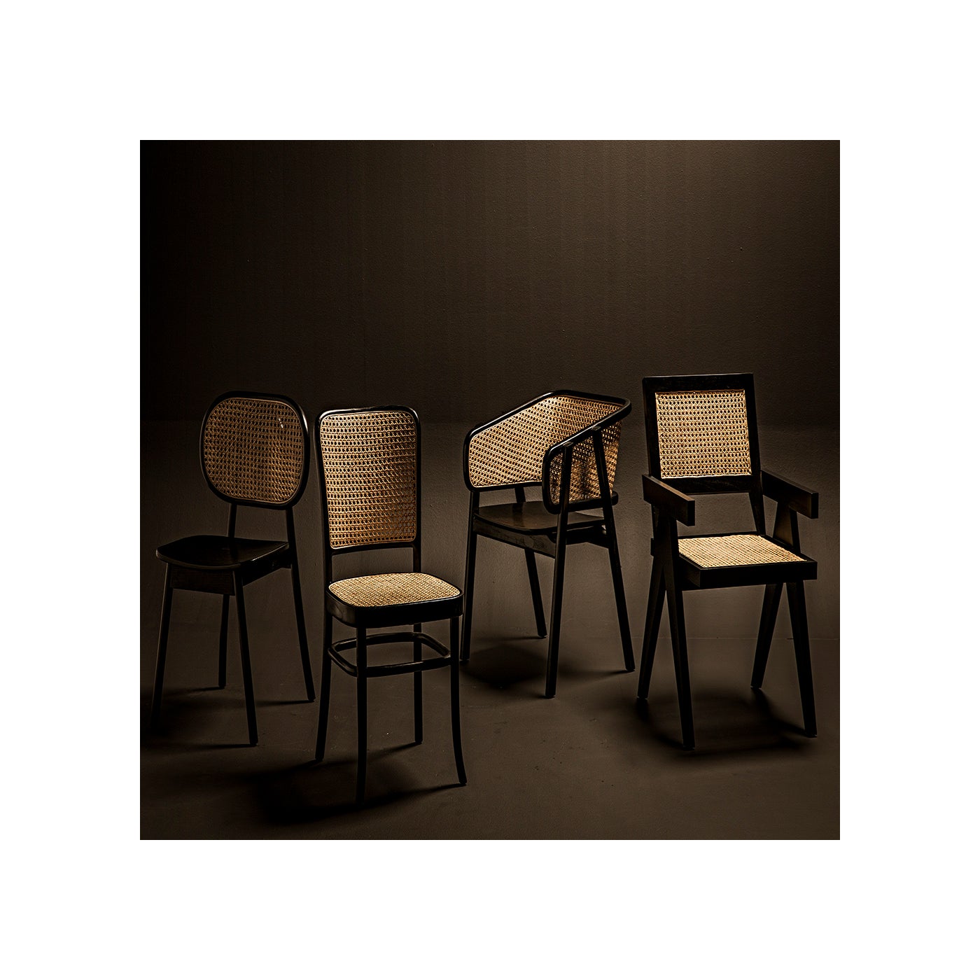 Jude Chair with Caning, Black - boxed