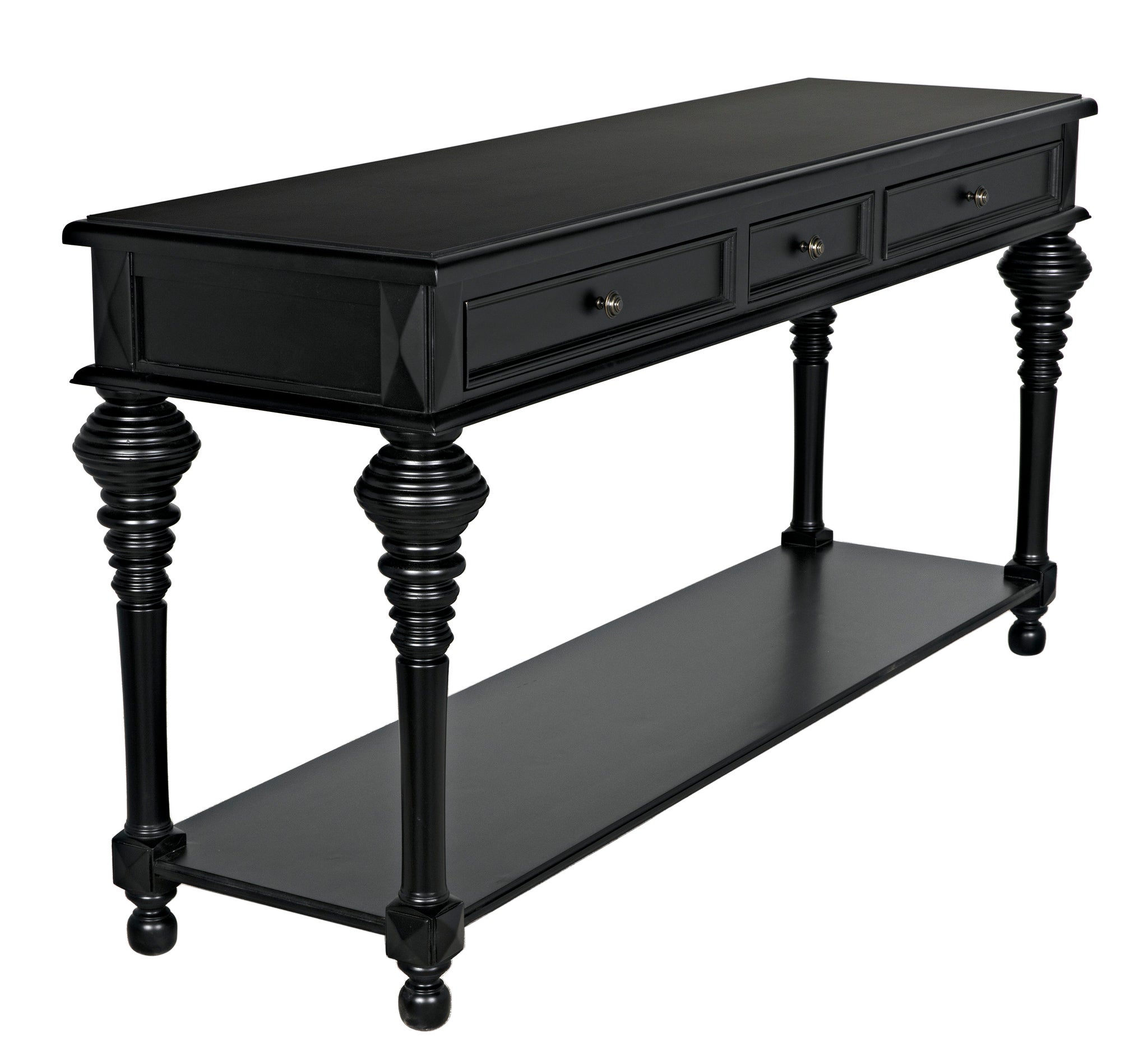 black wood sofa table