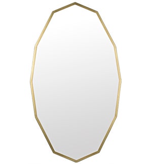 Capult Mirror, Steel with Brass Finish