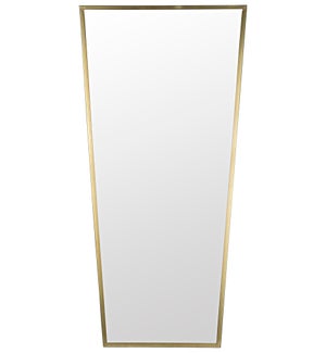 Cassio Mirror, Steel with Brass Finish