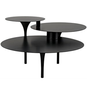 Shelter Coffee Table, Black Steel