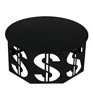 Dollar Coffee Table, black steel