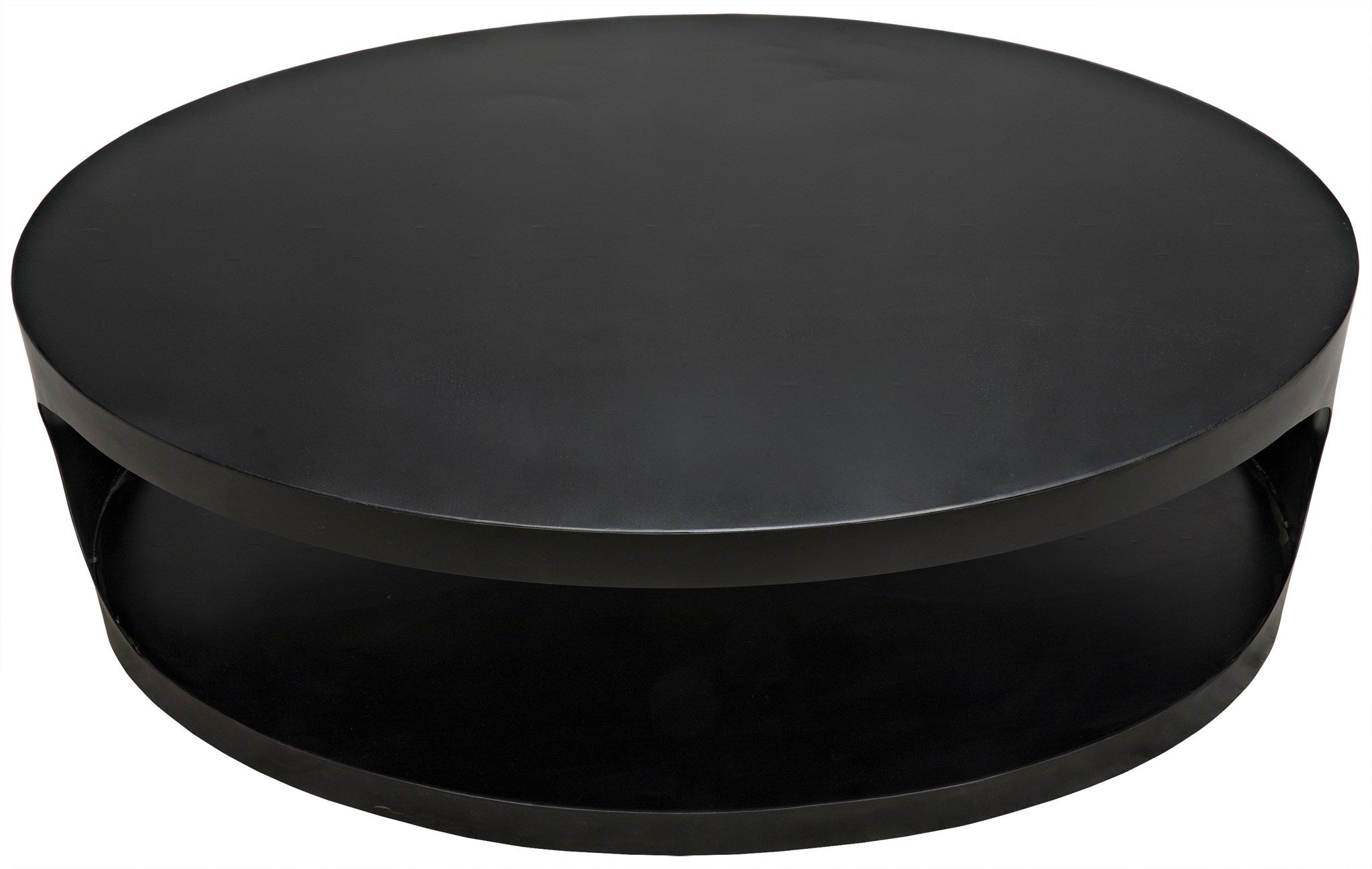 noir eclipse oval coffee table