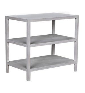 2 Shelf Side Table, White Wash