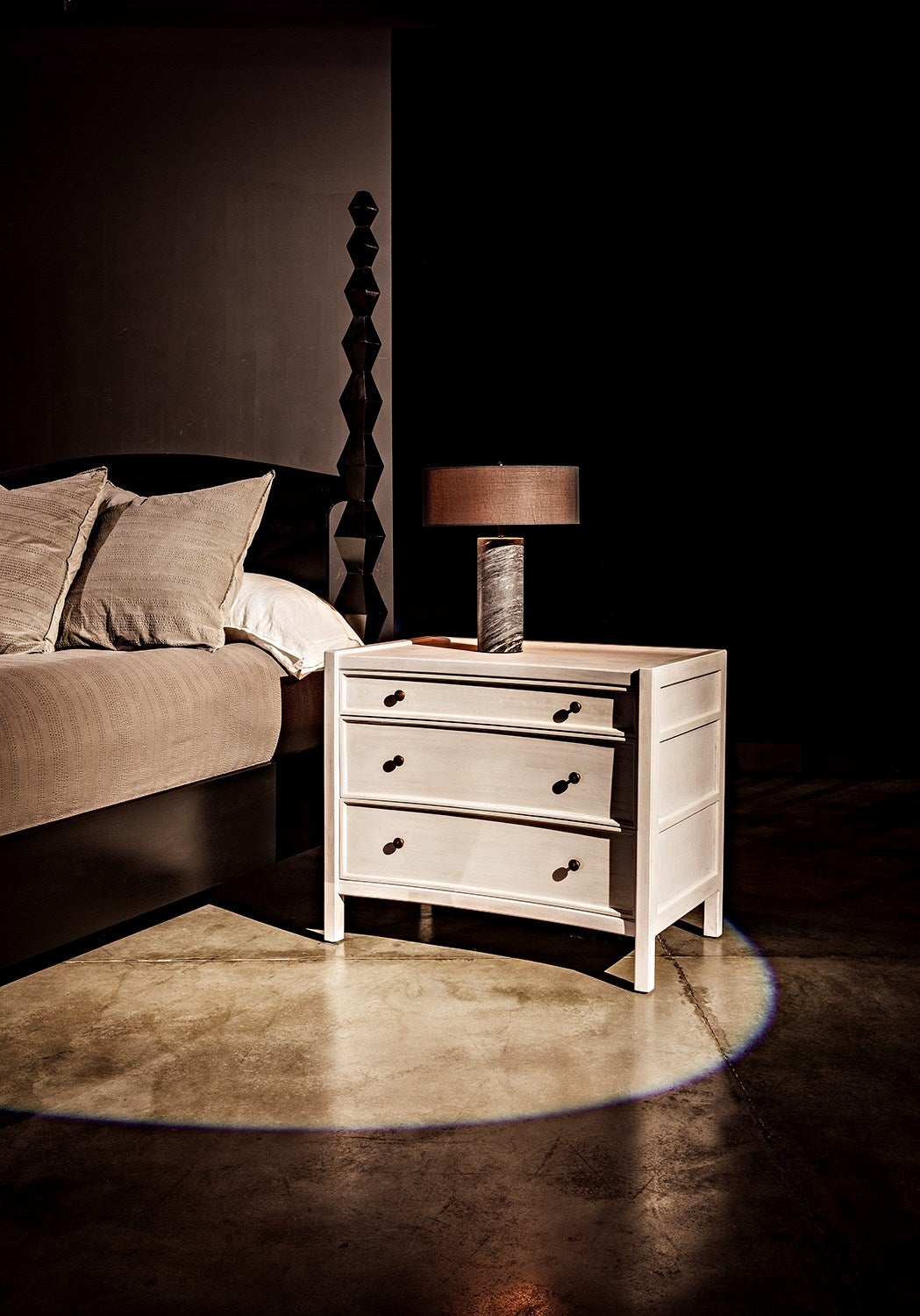 noir hampton nightstand