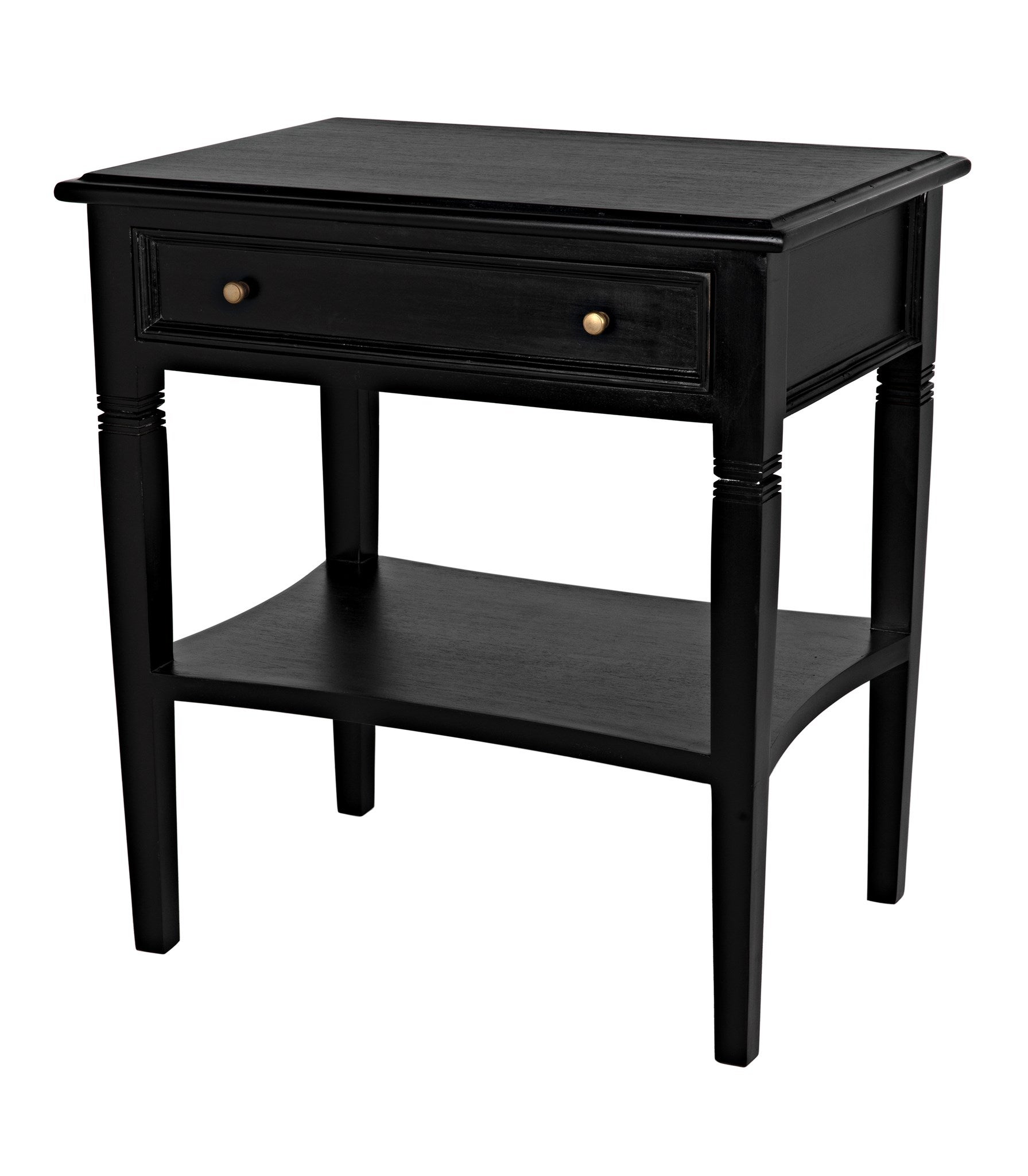 one drawer nightstand black