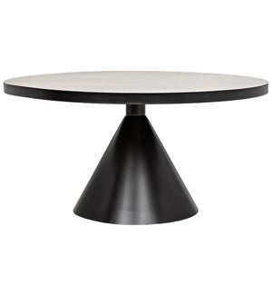 Cone Dining Table, Black Steel