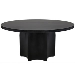 Rome Dining Table, Black Steel