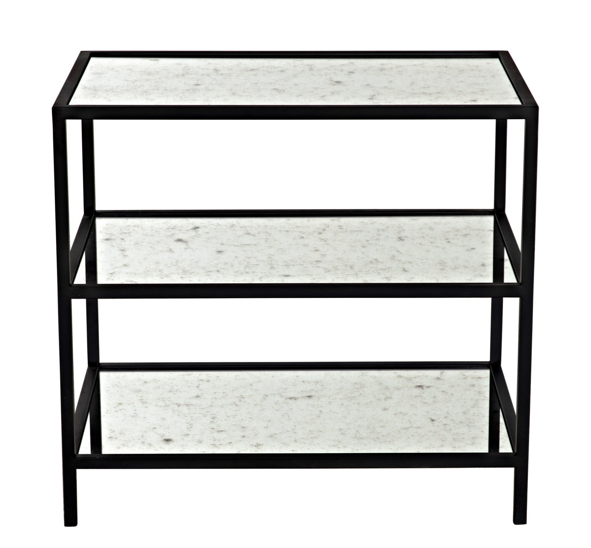 black tiered side table