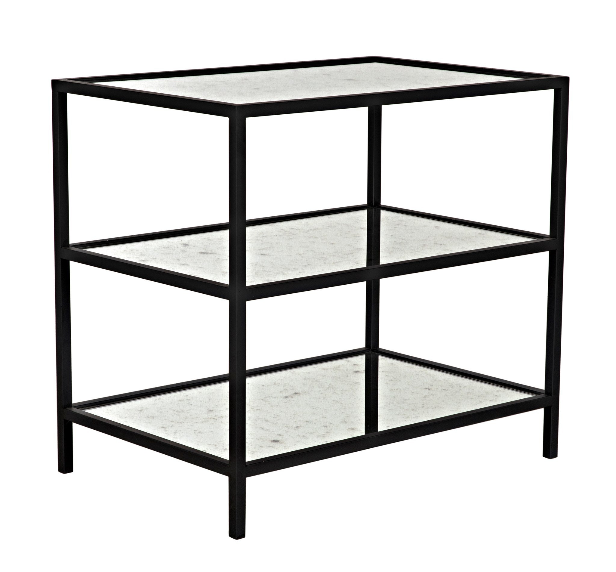 black tiered side table