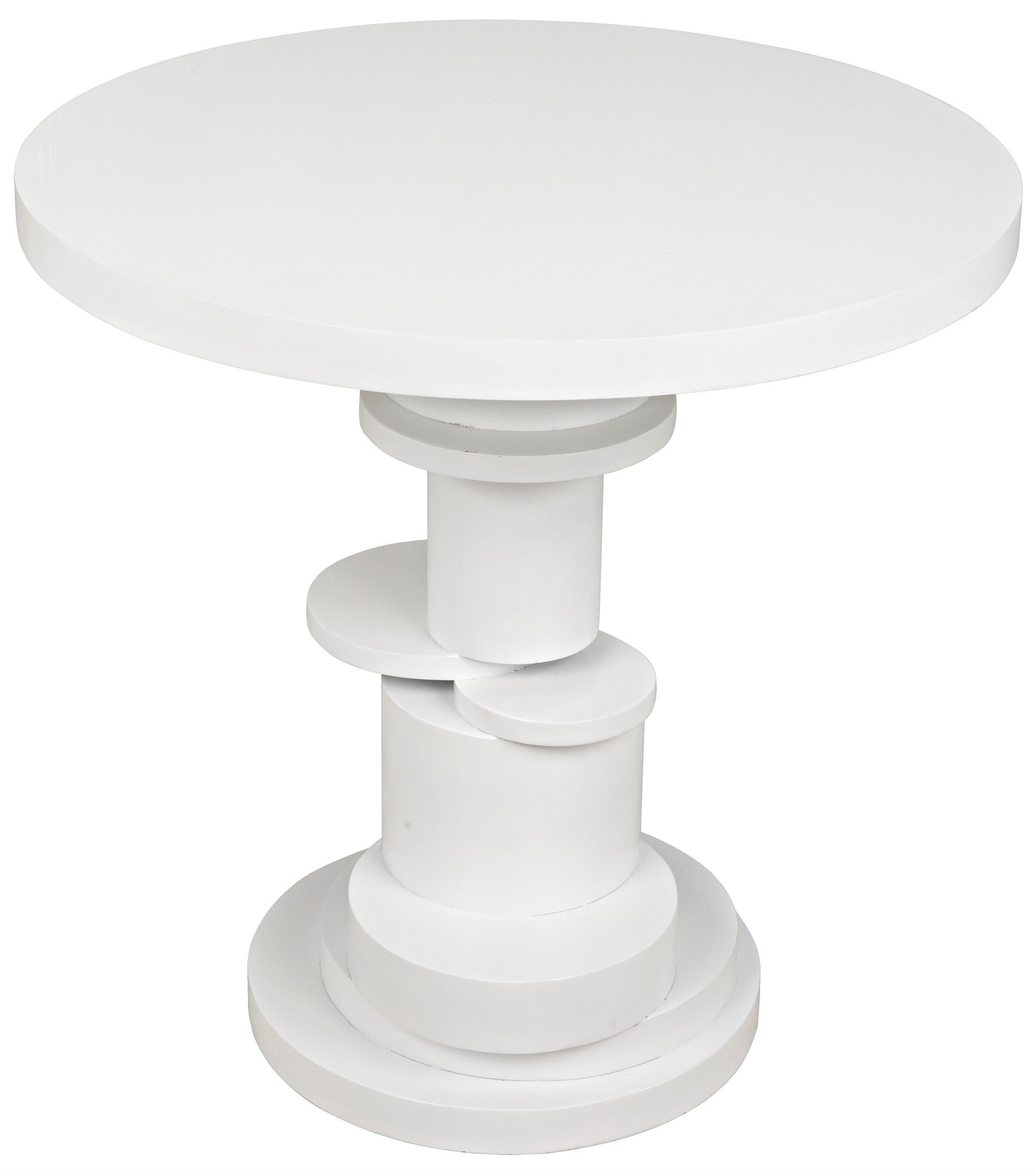 solid white side table