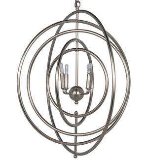 Brooks Pendant, Metal with Antique Silver Finish