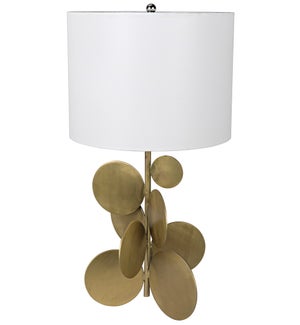 Vadim Table Lamp with Shade, Metal with Brass Finish