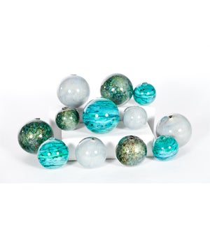 Set of 12 Spheres in Tropical Tides, Driftstone, Stone Path
