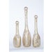 Set of 3 Triangle Bottles w/ Tops in Dappled Light Finish