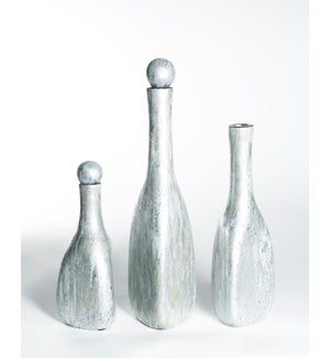 Set of 3 Triangle Bottles withTops  in Shimmering Dawn