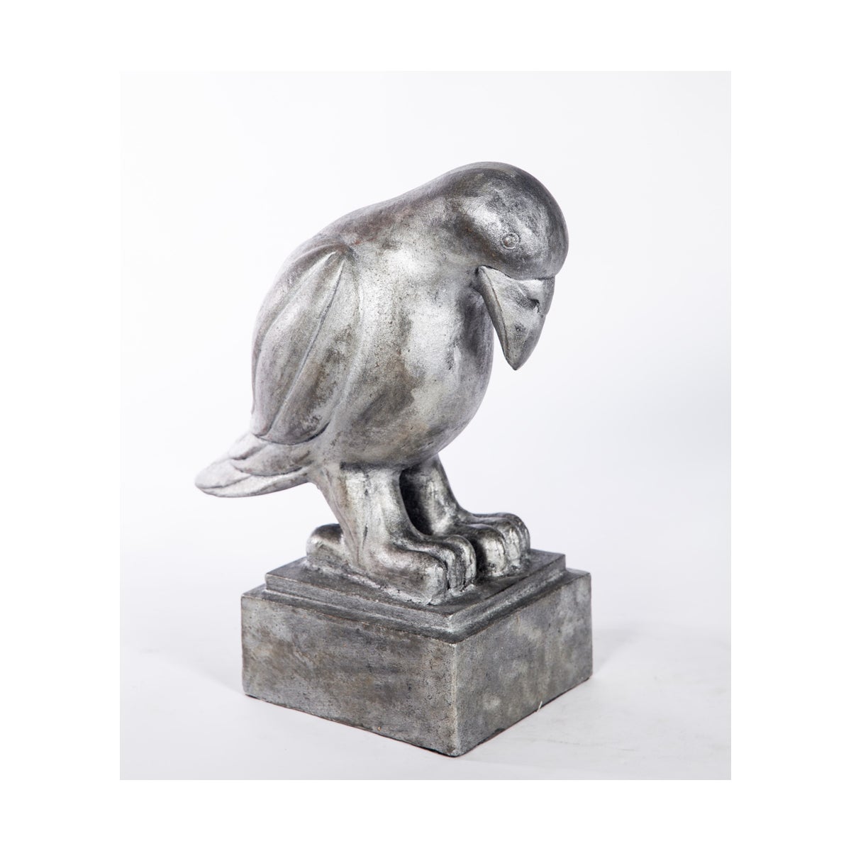 Crow Sculpture in Silver Cast